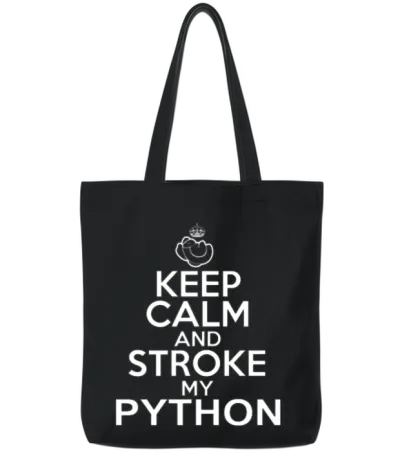 Python Tote Bags - Black