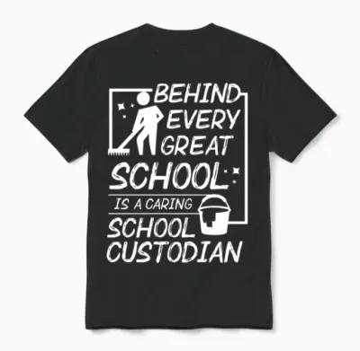 Funny School Custodian Unisex T-Shirt - Black