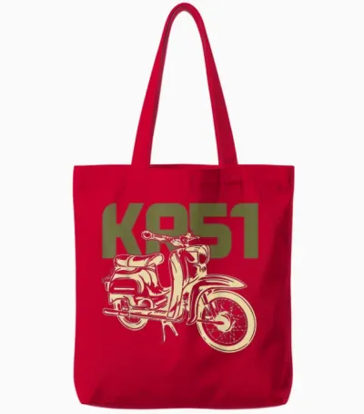 Schwalbe Kr51 Simson Mofa Moped Tote Bags - Red