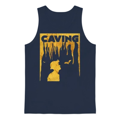 Caving Unisex Tank Top - Navy