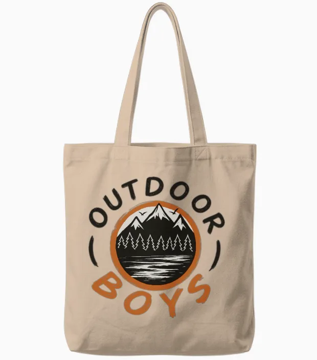Outdoor Boys Tote Bags in Natural