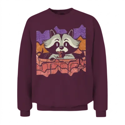 Trash Retro Unisex Sweatshirt - Maroon