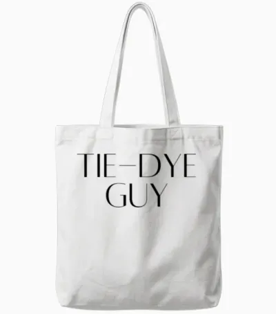 Tie Dye Guy Tote Bags - White