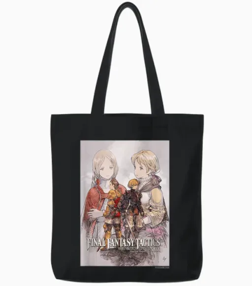 Final Fantasy Tactics: the Ivalice Chronicles Key Visual Art Tote Bags in Black