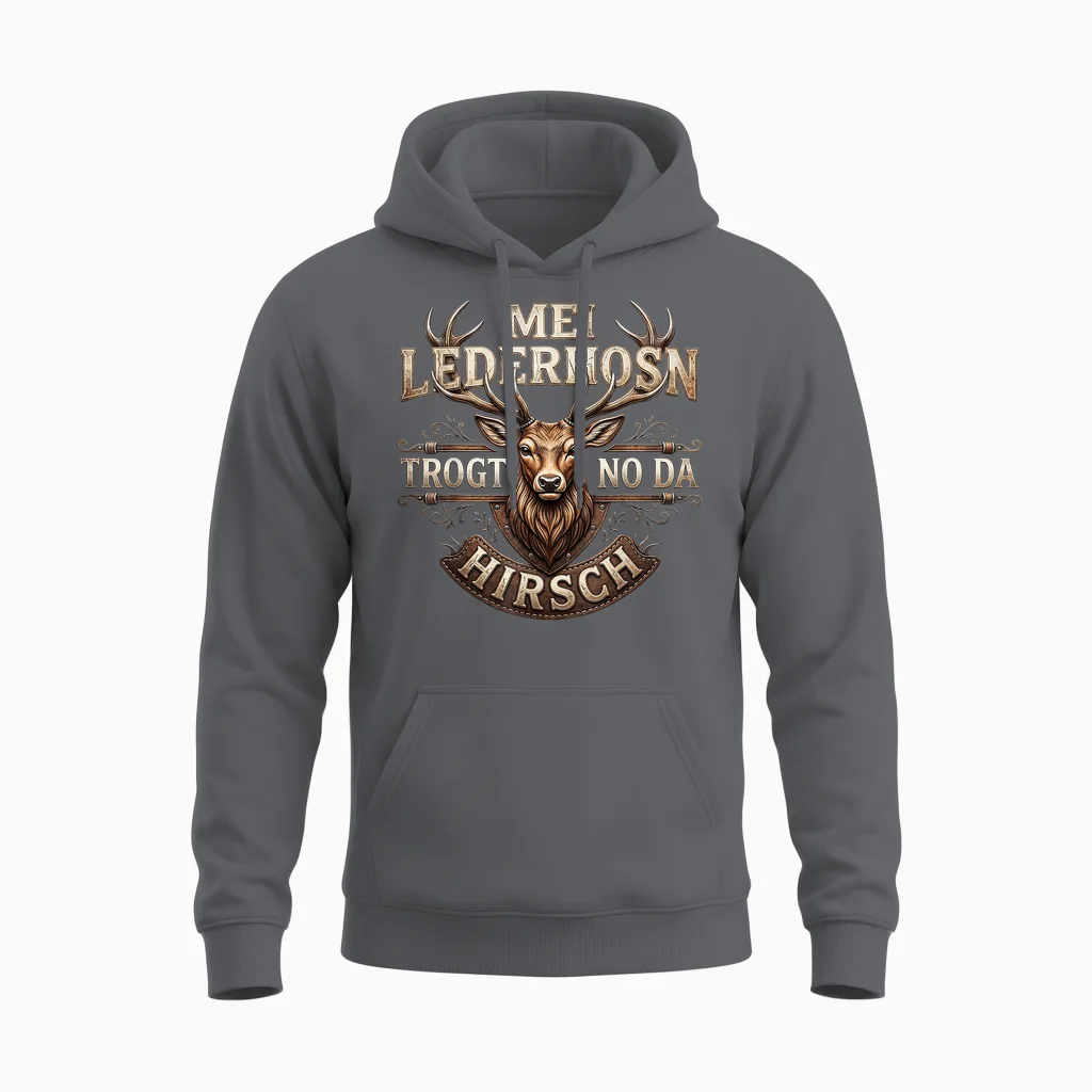 Trachtenshirt Herren Trachten Shirt Passend Für Oktoberfest Unisex Hoodie in Charcoal