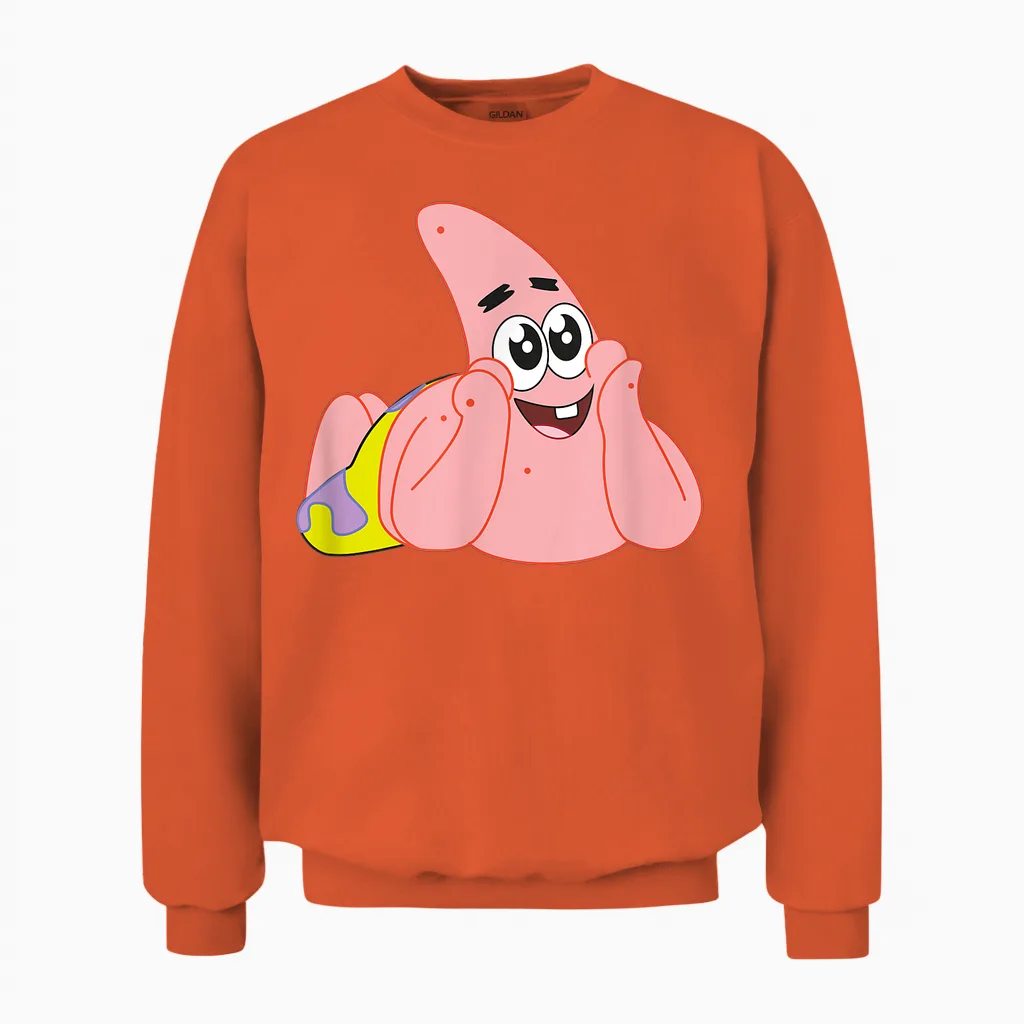 Mademark X Spongebob Squarepants - Patrick Star - Feelin' Cute Unisex Sweatshirt in Orange