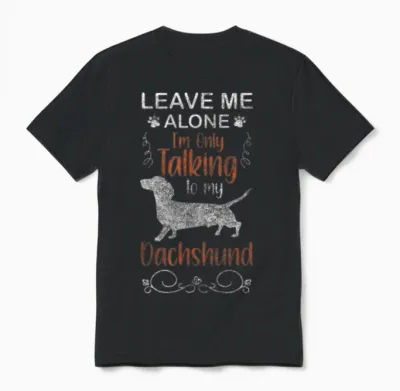 Dachshund Paws Dog Lovers Hunting Dog Unisex T-Shirt - Black