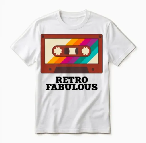 Retro Unisex T-Shirt in White