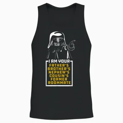 Your Father's Brother's Cousin's Nephew's Former Room Mate Unisex Tank Top - Black