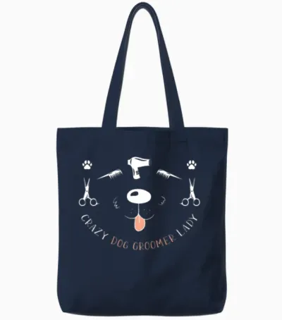 Dog Groomer Dog Grooming Tote Bags - Navy