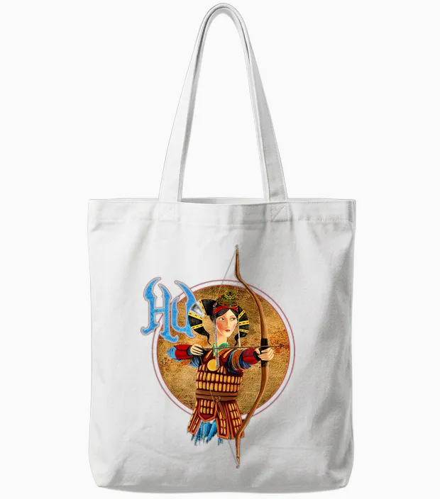 The Hu β Archer T-Shirt, Black, S Tote Bags in White