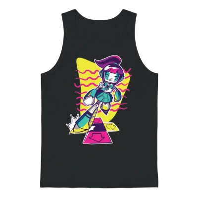 Dance Robot Retro Unisex Tank Top - Black