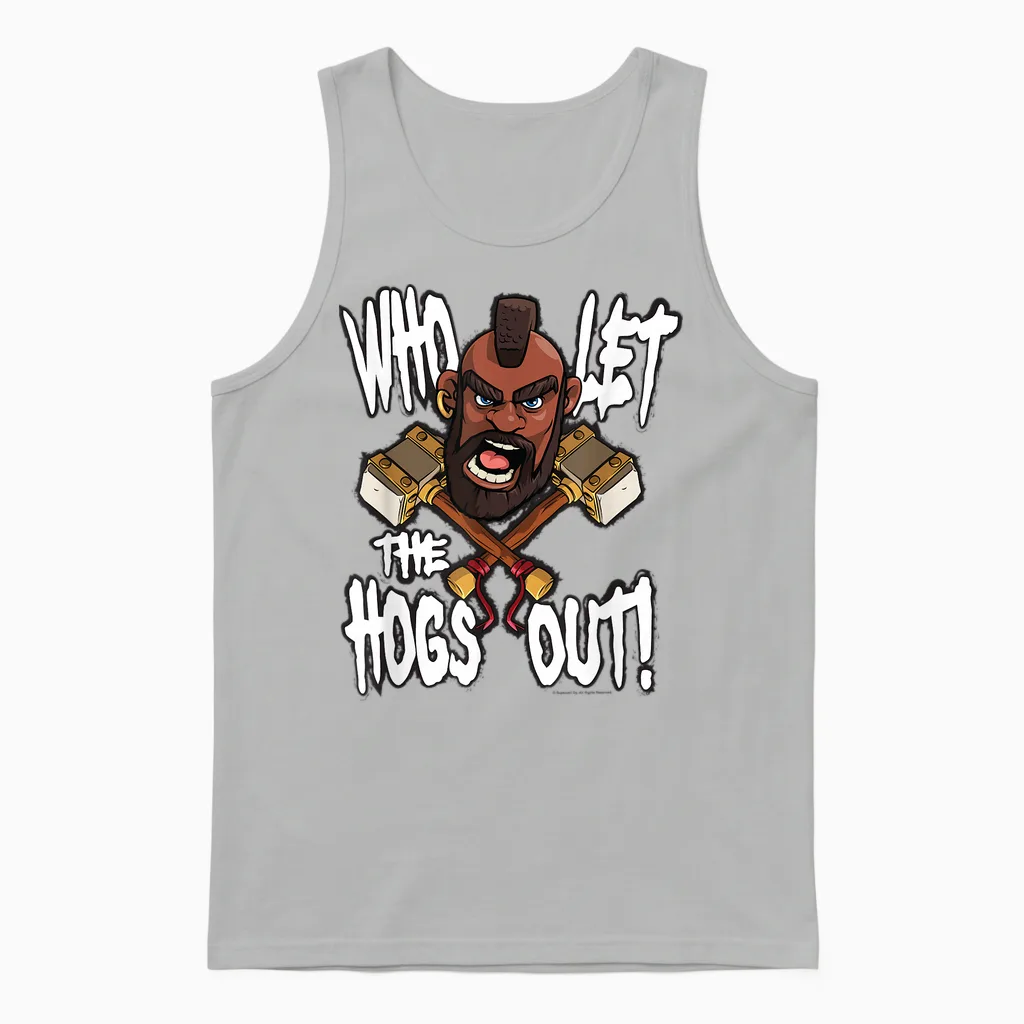 Clash of Clans Who Let the Hogs Out! Hog Rider Unisex Tank Top in Ash