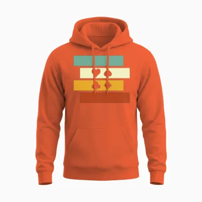 Poker Retro Unisex Hoodie - Orange