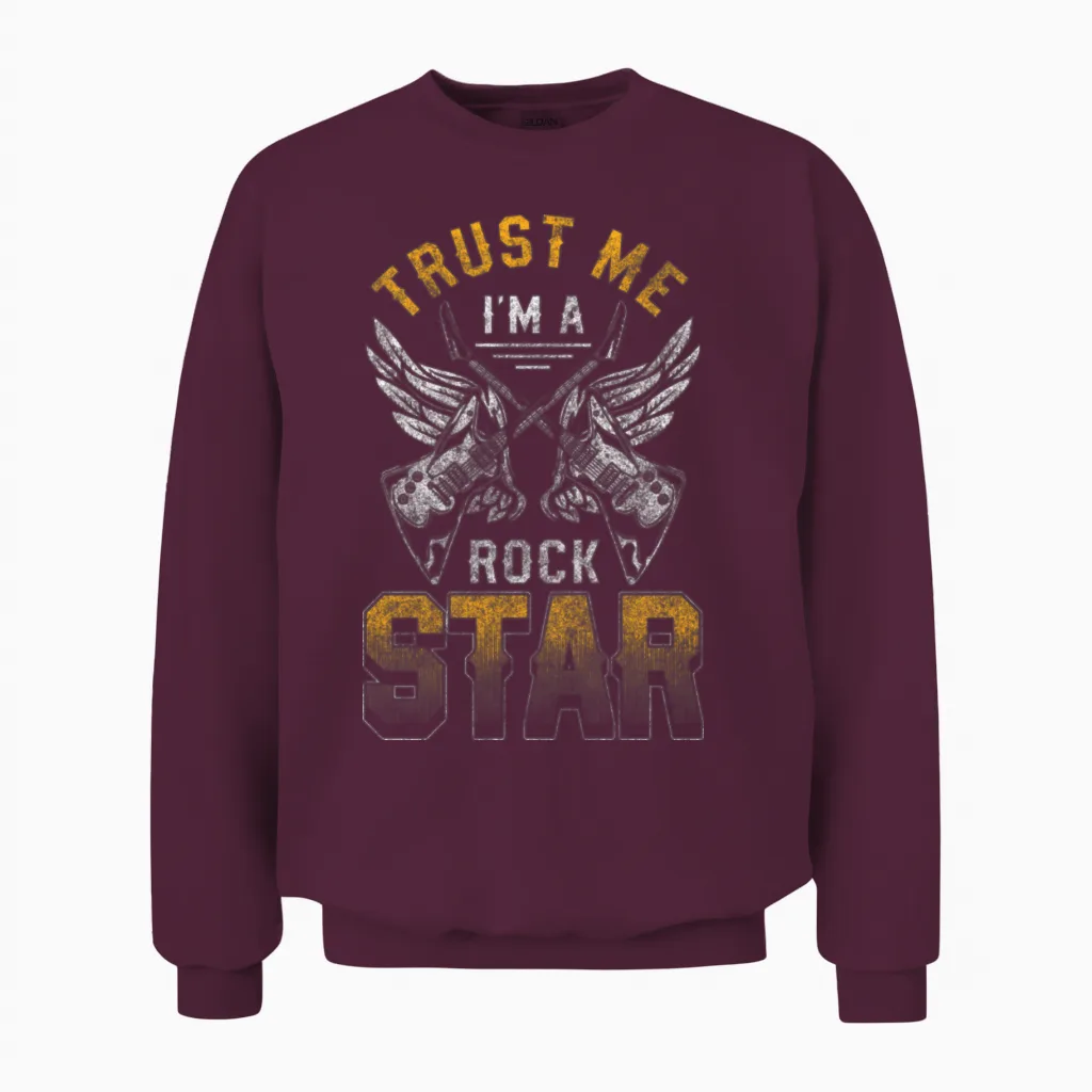 Rock Guitar Festival Unisex Sweatshirt in Maroon