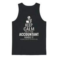 Accountant Accounting Bookkeeping Finance Funny Unisex Tank Top - Black – 1