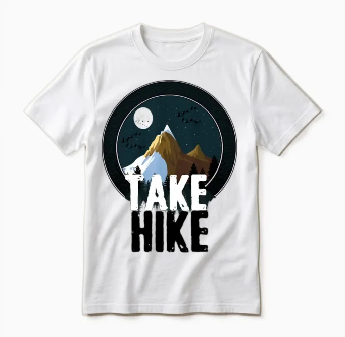Hike Hiking & Outdoors Unisex T-Shirt in White