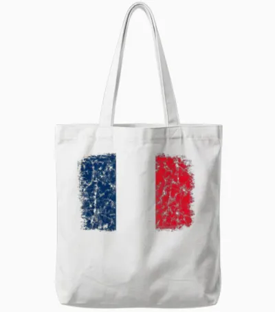 French Pride, France Travel, Love France, Paris France Tote Bags - White