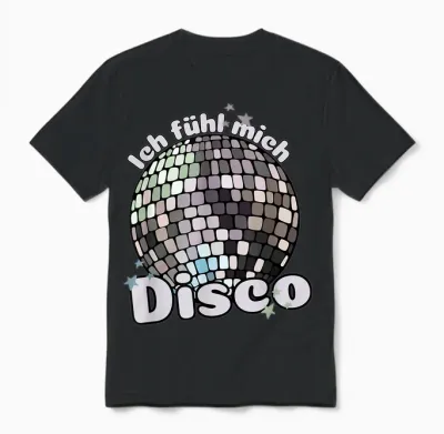 I Feel Disco Party Outfit Festival Outfit T-Shirt, Black, S Unisex T-Shirt - Black
