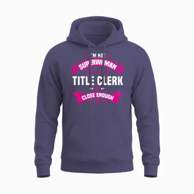 Title Clerk Unisex Hoodie - Heather Sport Dark Navy