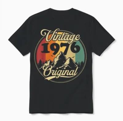 Original 1976 Vintage 50th Birthday Man Woman Gift Unisex T-Shirt - Black