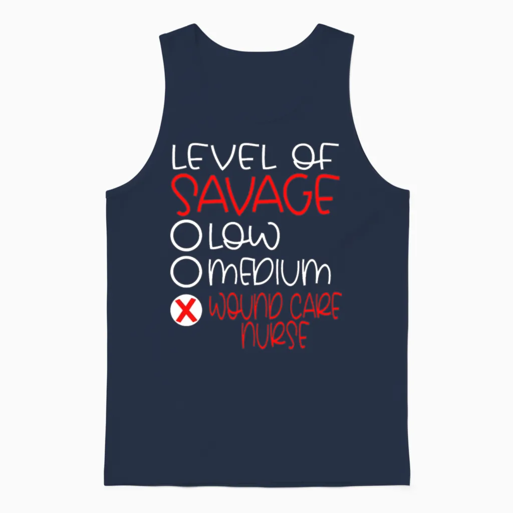 Wound Care Nurse Funny - Nurses Unisex Tank Top in Navy