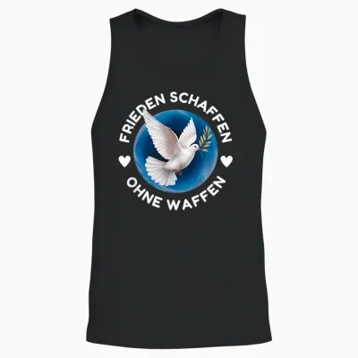 Frieden Schaffen Ohne Waffen Weltfrieden Weiße Friedenstaube Unisex Tank Top - Black