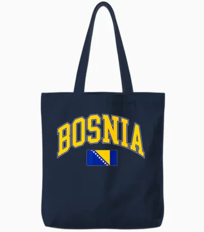 Proud Bosnia Herzegovina Cheer Country Favorite Spirit Game Tote Bags - Navy