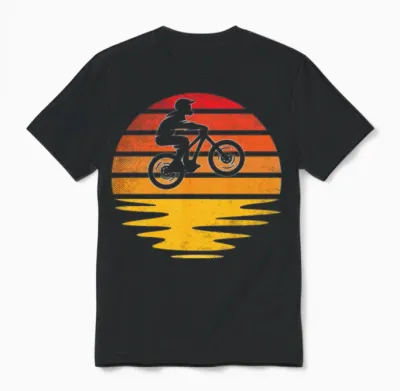 Mountainbike Retro Unisex T-Shirt - Black