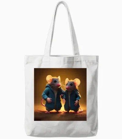 Mice Tote Bags - White