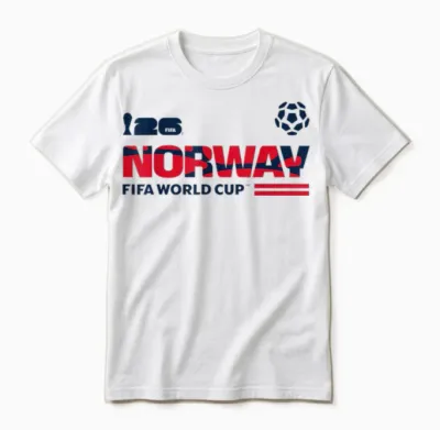 Fifa World Cup26 Qualifier Norway Unisex T-Shirt - White