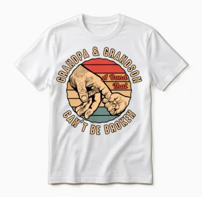 Vintage Grandpa Grandson Saying Gift Unisex T-Shirt - White