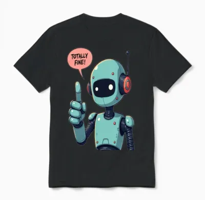 Totally Fine! Sarcastic Meme Collection Unisex T-Shirt - Black