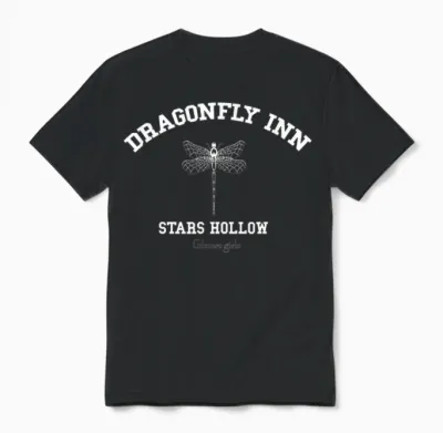 Gilmore Girls Dragonfly Inn T-Shirt, Blue, S Unisex T-Shirt - Black