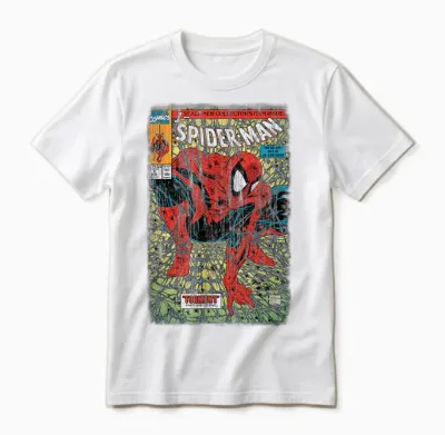 Marvel Comics Retro Classic Spider-Man Torment Distressed Unisex T-Shirt - White