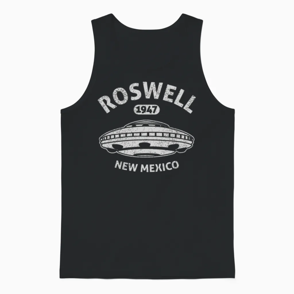 Roswell New Mexico 1947 Ufo Incident Unisex Tank Top - Black