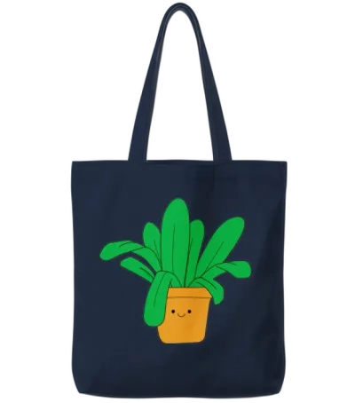 Plant Tote Bags - Navy
