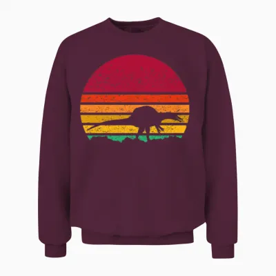 Spinosaurus Retro Style Unisex Sweatshirt - Maroon