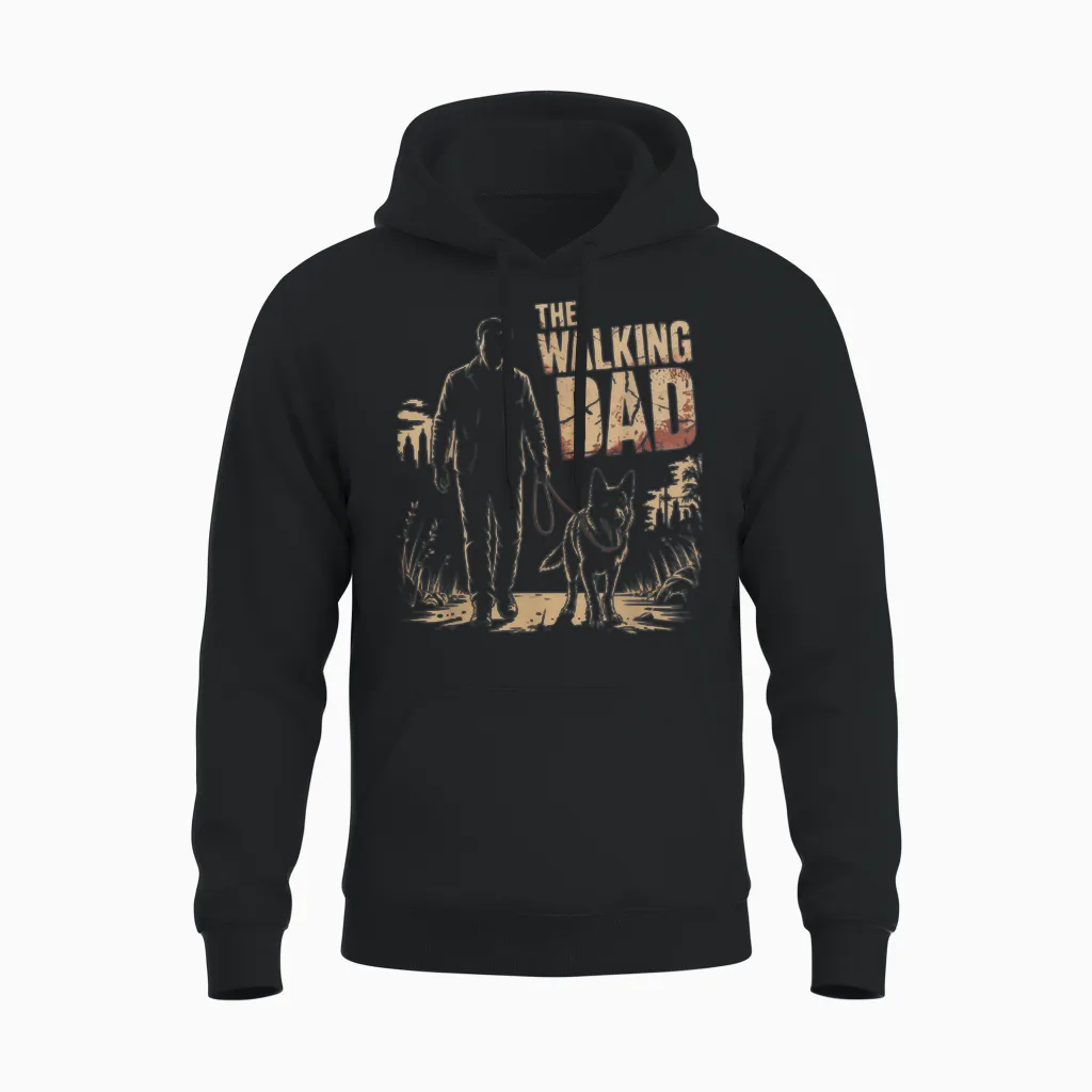 Herren the Walking Dad Für Vatertag Gassi Gehen Und Hunde Papa Unisex Hoodie in Black