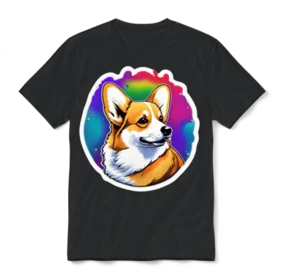 Corgi Dog Dogs Corgi Unisex T-Shirt - Black