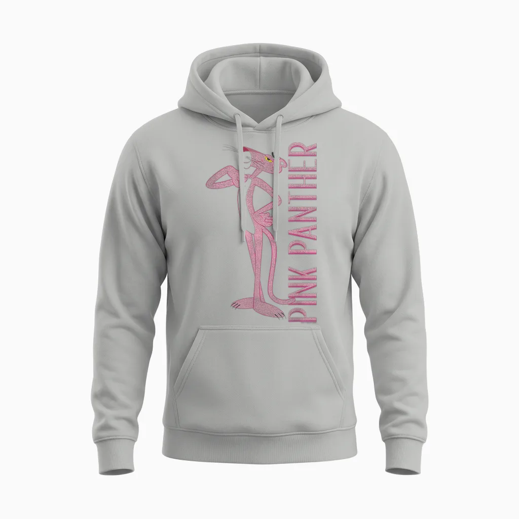 Full Portrait of the Pink Panther T-Shirt, White, S Unisex Hoodie in Ash