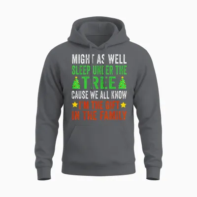 Funny Christmas Kids Christmas Pajamas Girls Boys Unisex Hoodie - Charcoal