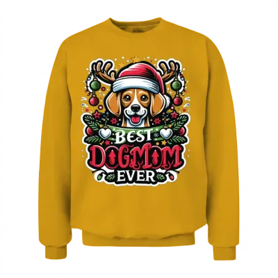 Best Dog Mom Ever Dog Dogs Best Dog Mama Unisex Sweatshirt - Gold