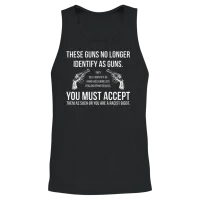 These Guns No Longer Identify as Guns Funny Gun Unisex Tank Top - Black – 2
