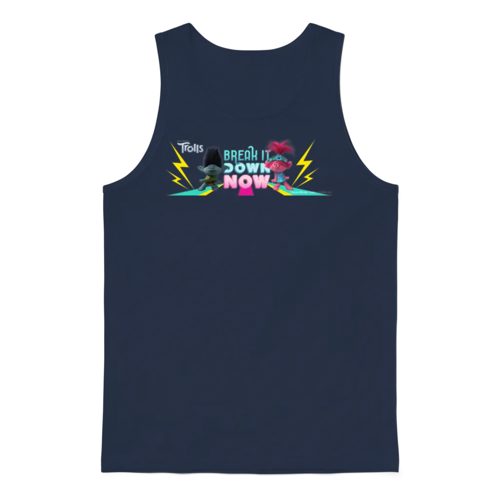Trolls Break It Down Now Unisex Tank Top - Navy