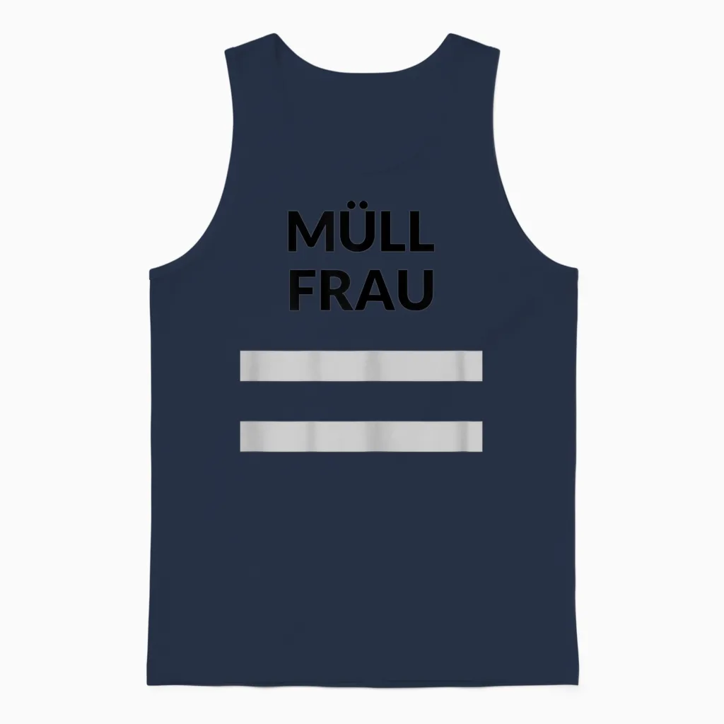 Rubbish Woman Costume Rubbish Driver Rubbish Collection Rubbish Man Women's Children's T-Shirt, Orange Unisex Tank Top in Navy