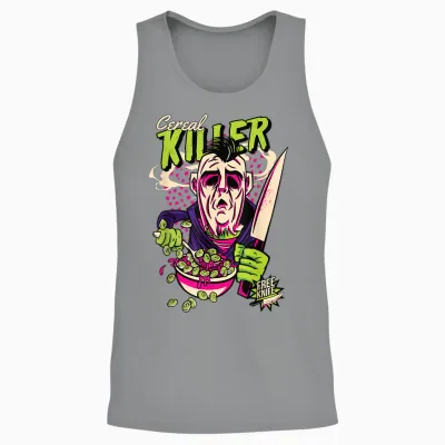 Müsli Killer Retro Horror Serienmörder Dark Humor Comic Unisex Tank Top - Sport Grey