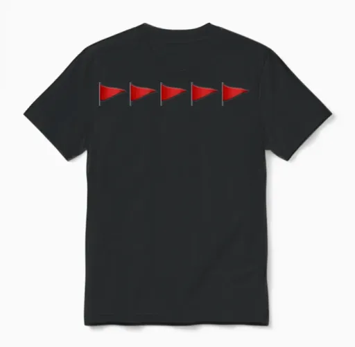 Red Unisex T-Shirt in Black