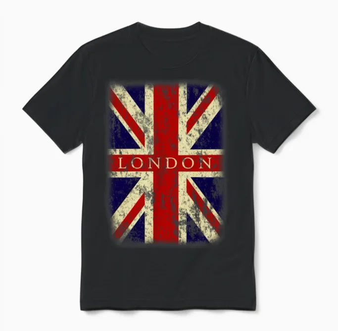 Vintage London Unisex T-Shirt in Black