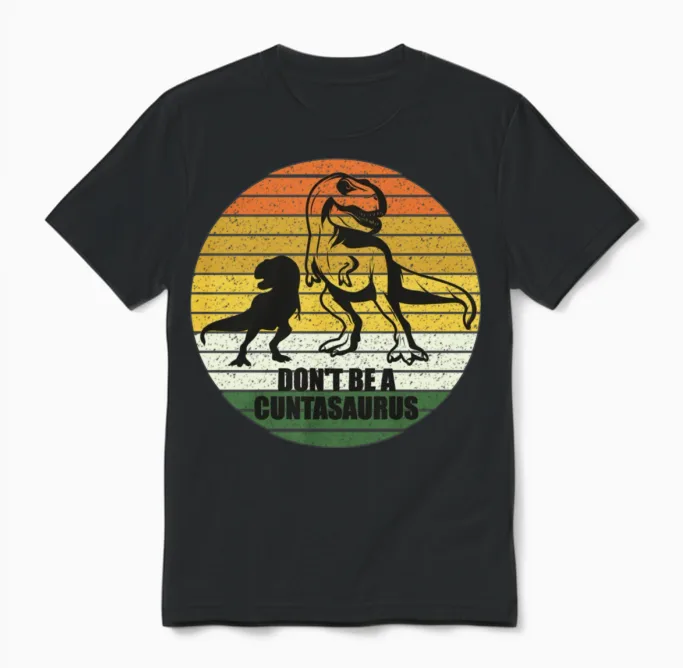 Funny Dinosaur Lover Kids & Baby Unisex T-Shirt in Black